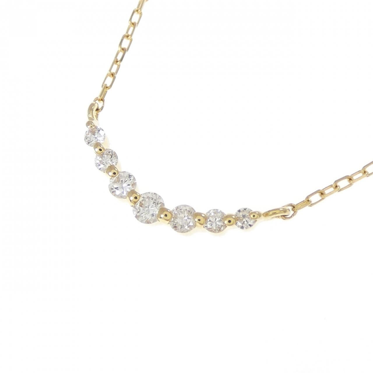 K18YG ダイヤモンド ネックレス 0.12CT