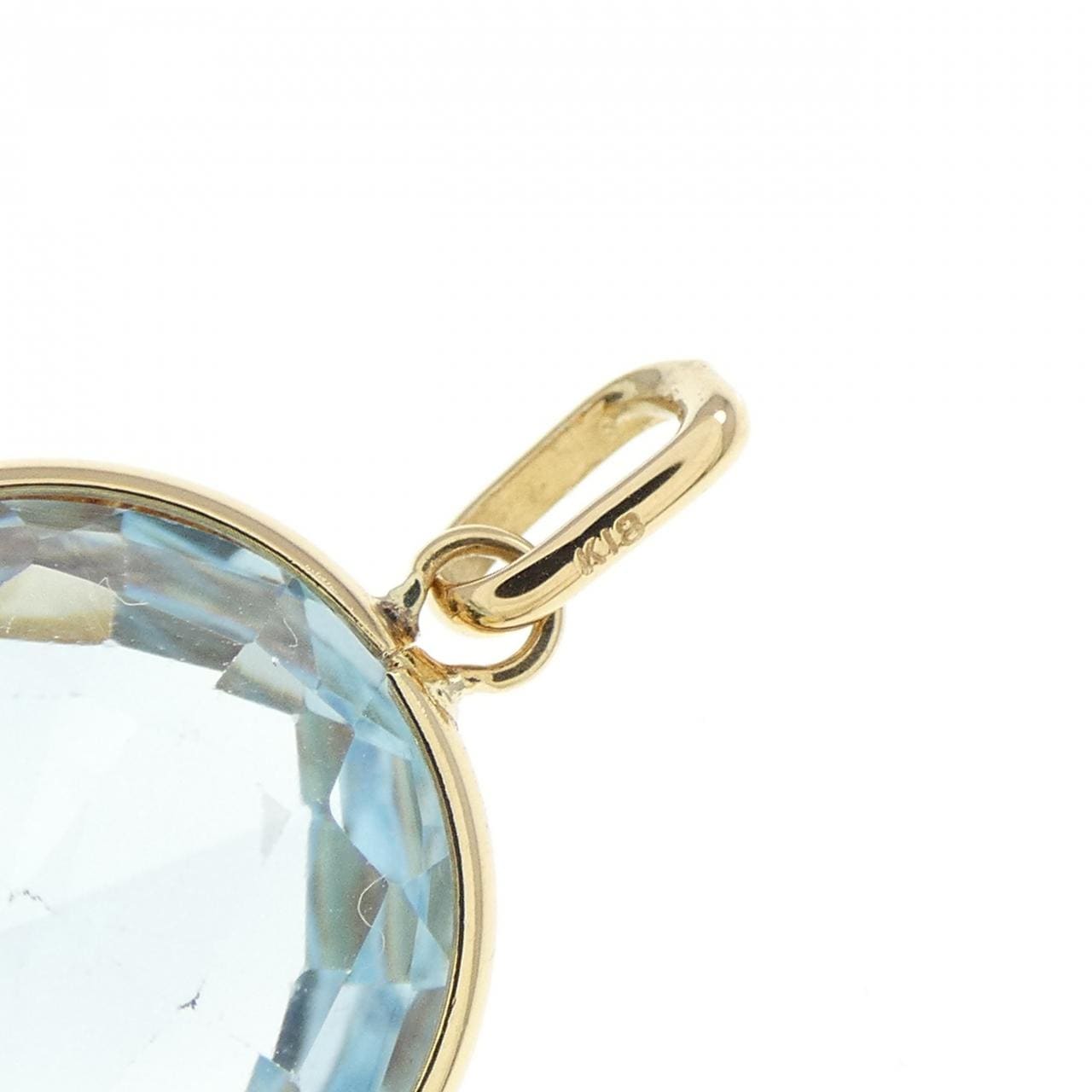 K18YG blue Topaz pendant