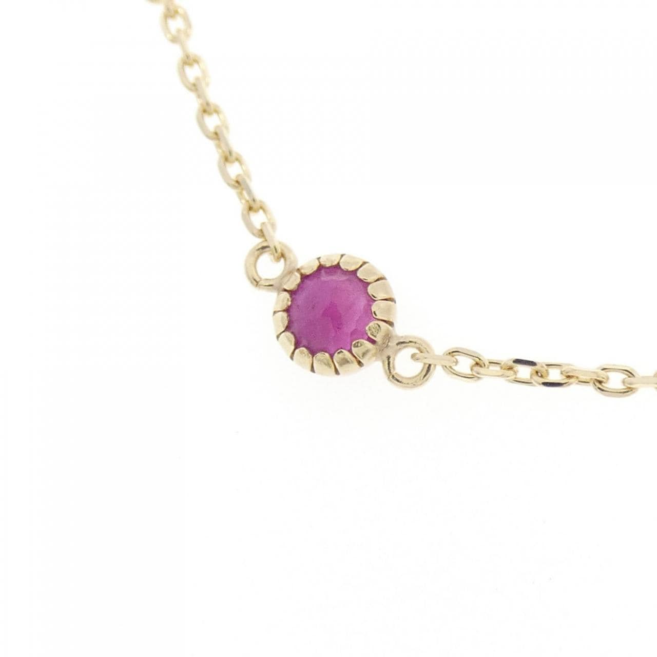 [BRAND NEW] K10YG Ruby Necklace