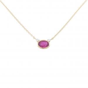 K18YG ルビー ネックレス 0.46CT