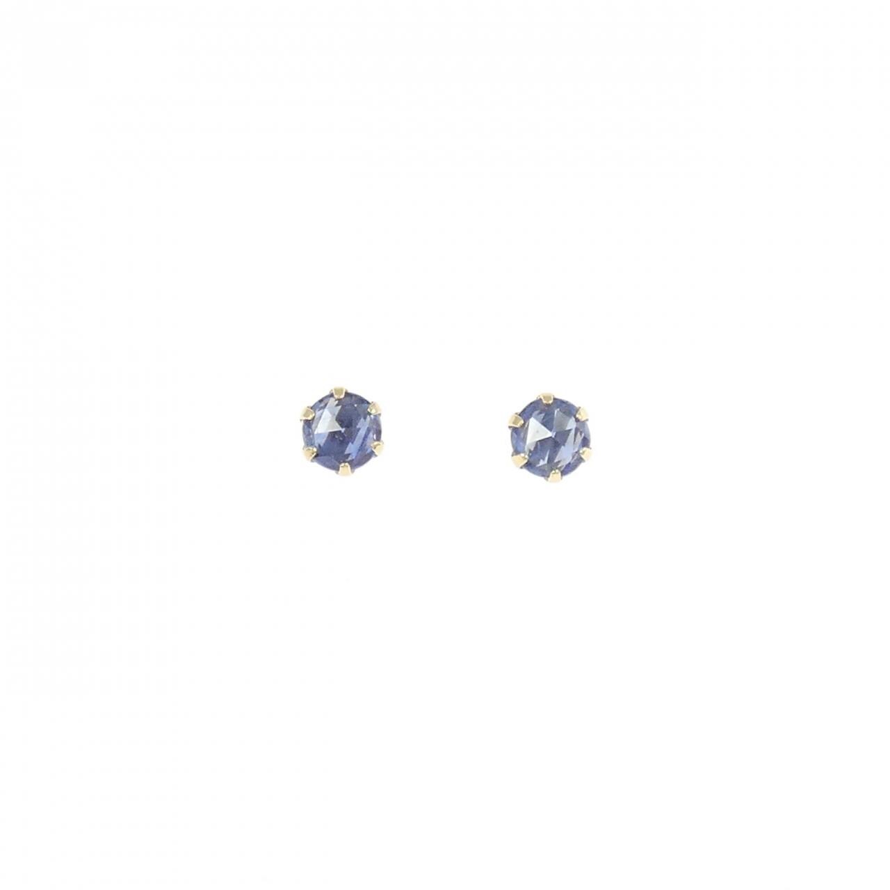 【新品】K18YG サファイヤ ピアス 0.22CT