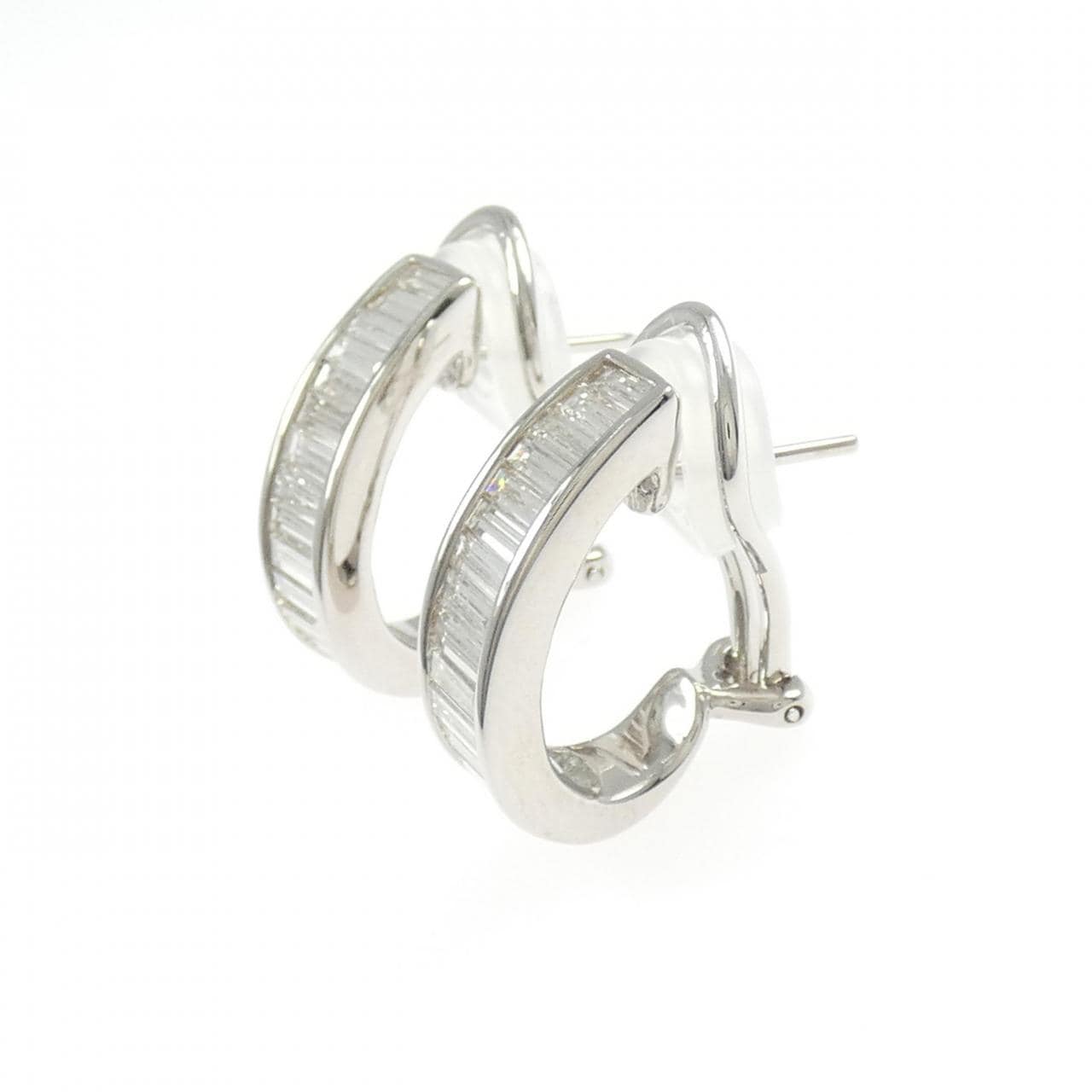 K18WG ダイヤモンド ピアス 2.03CT