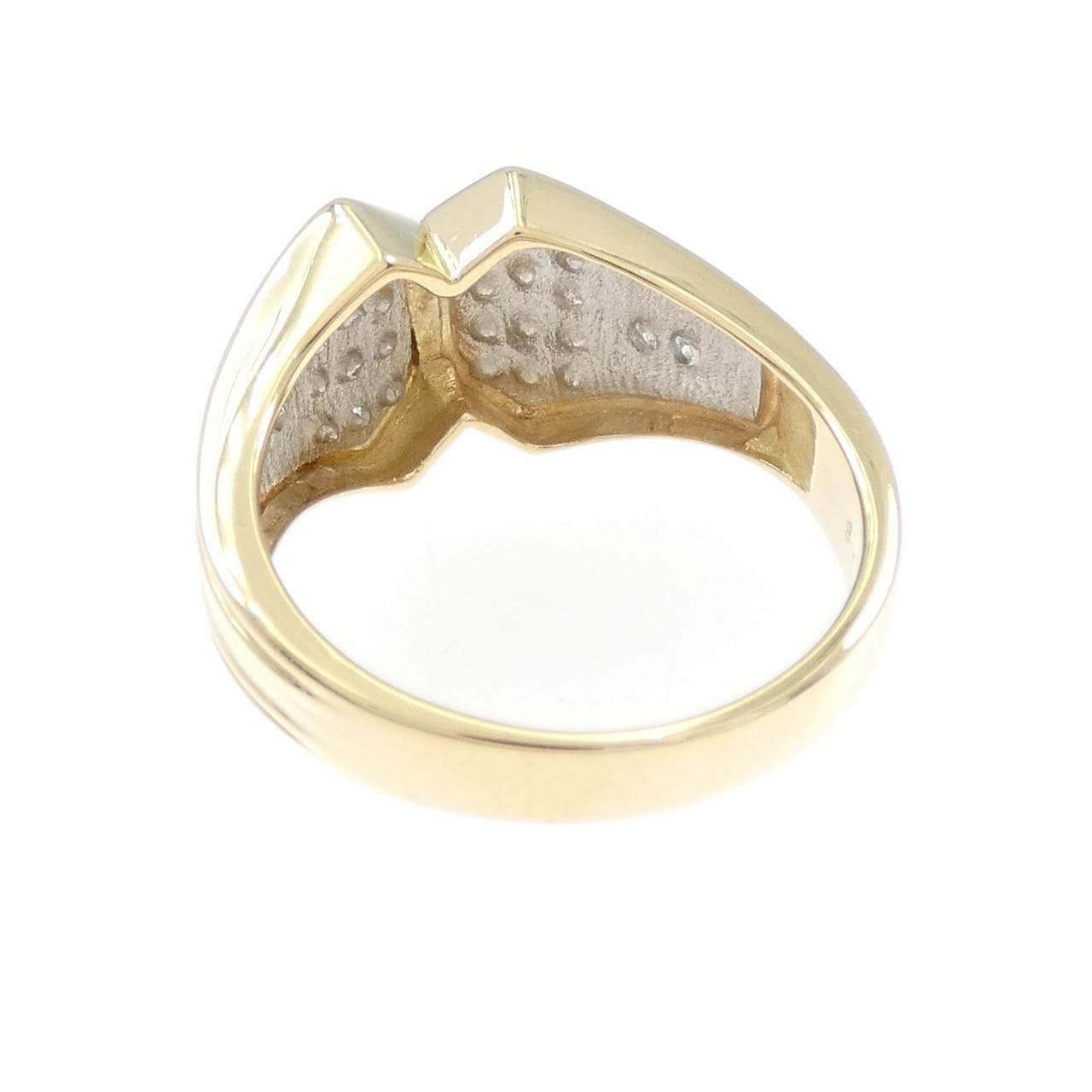 K18YG/PT900 ダイヤモンド リング 0.28CT