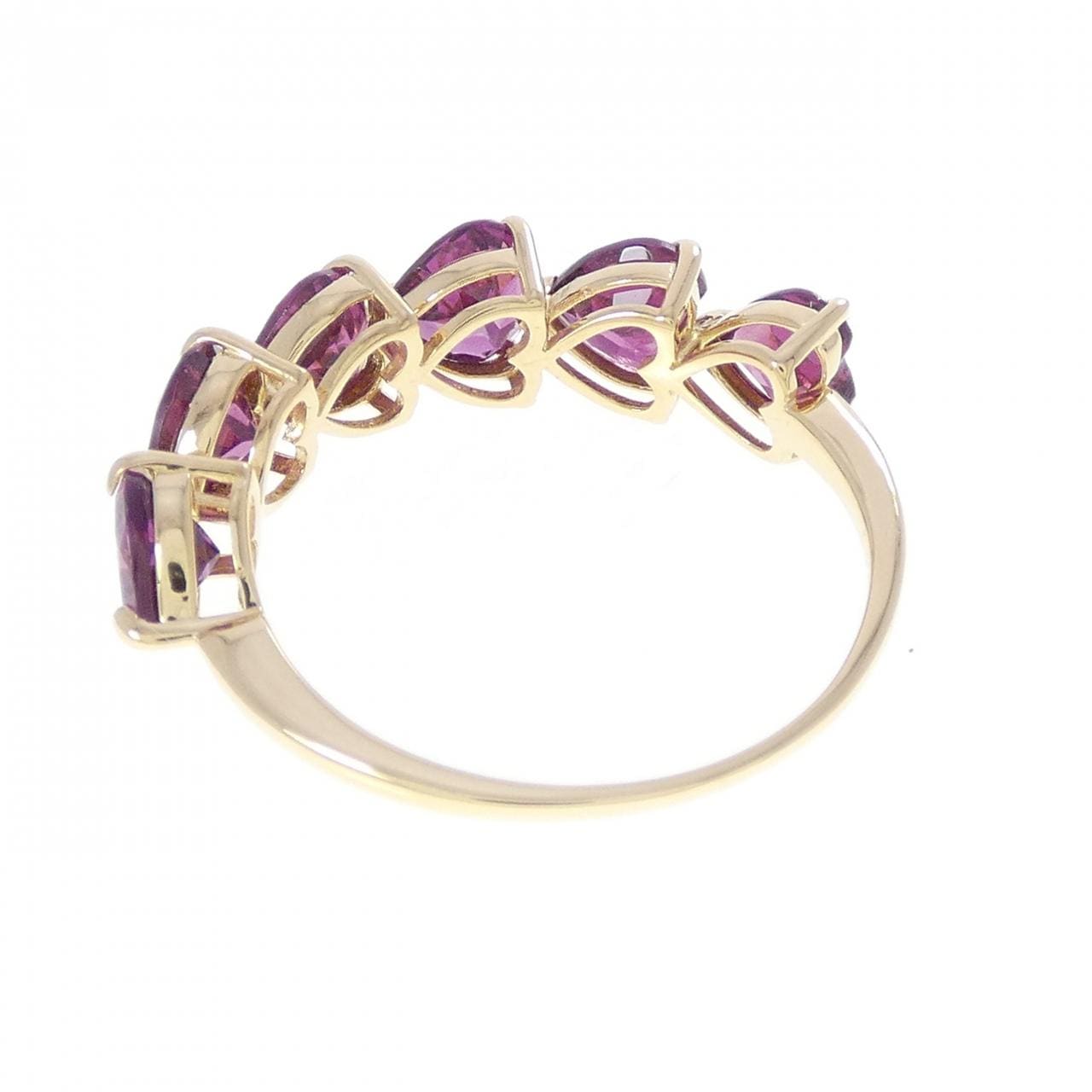 K18YG ハート ガーネット リング 3.00CT