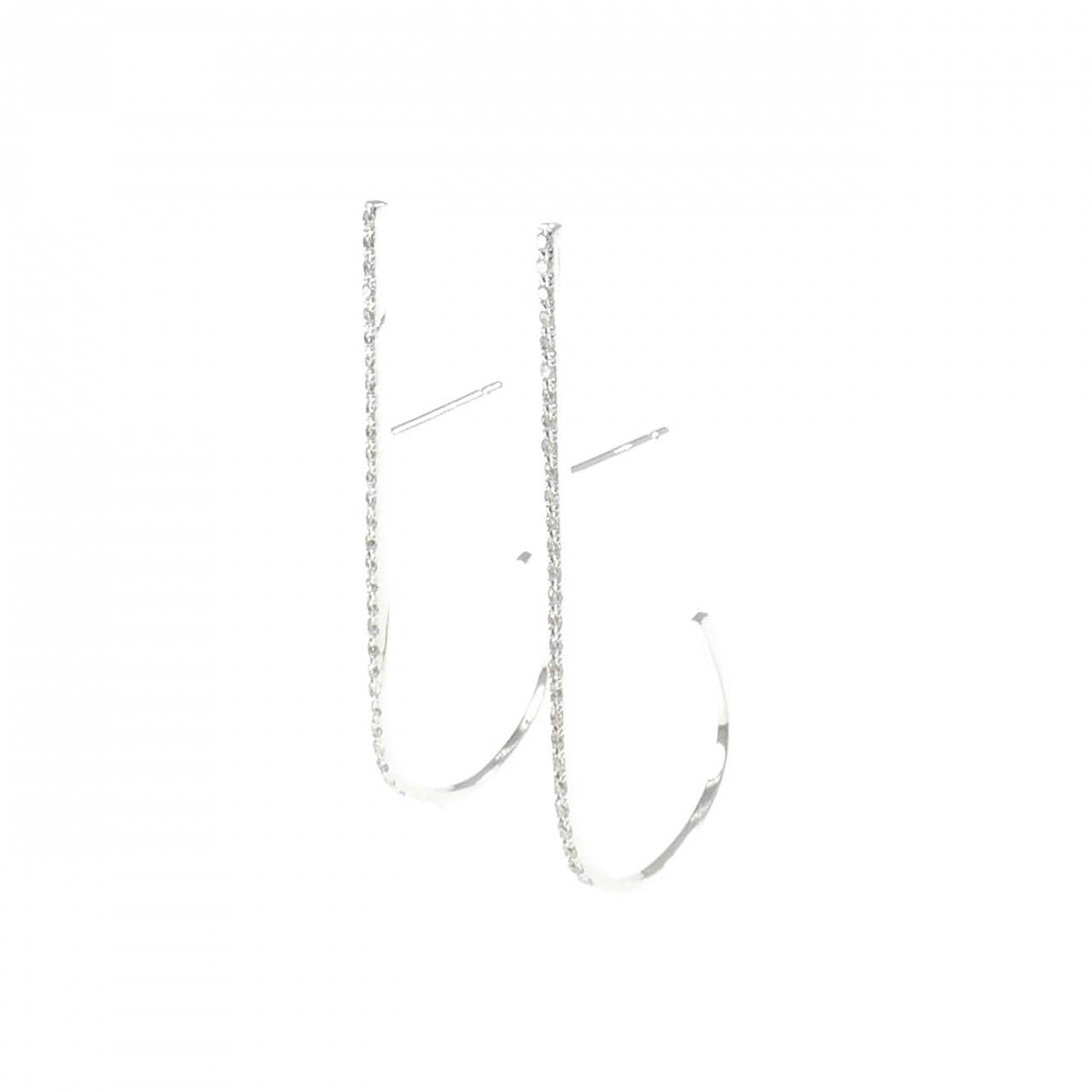 K18WG ダイヤモンド ピアス 0.28CT