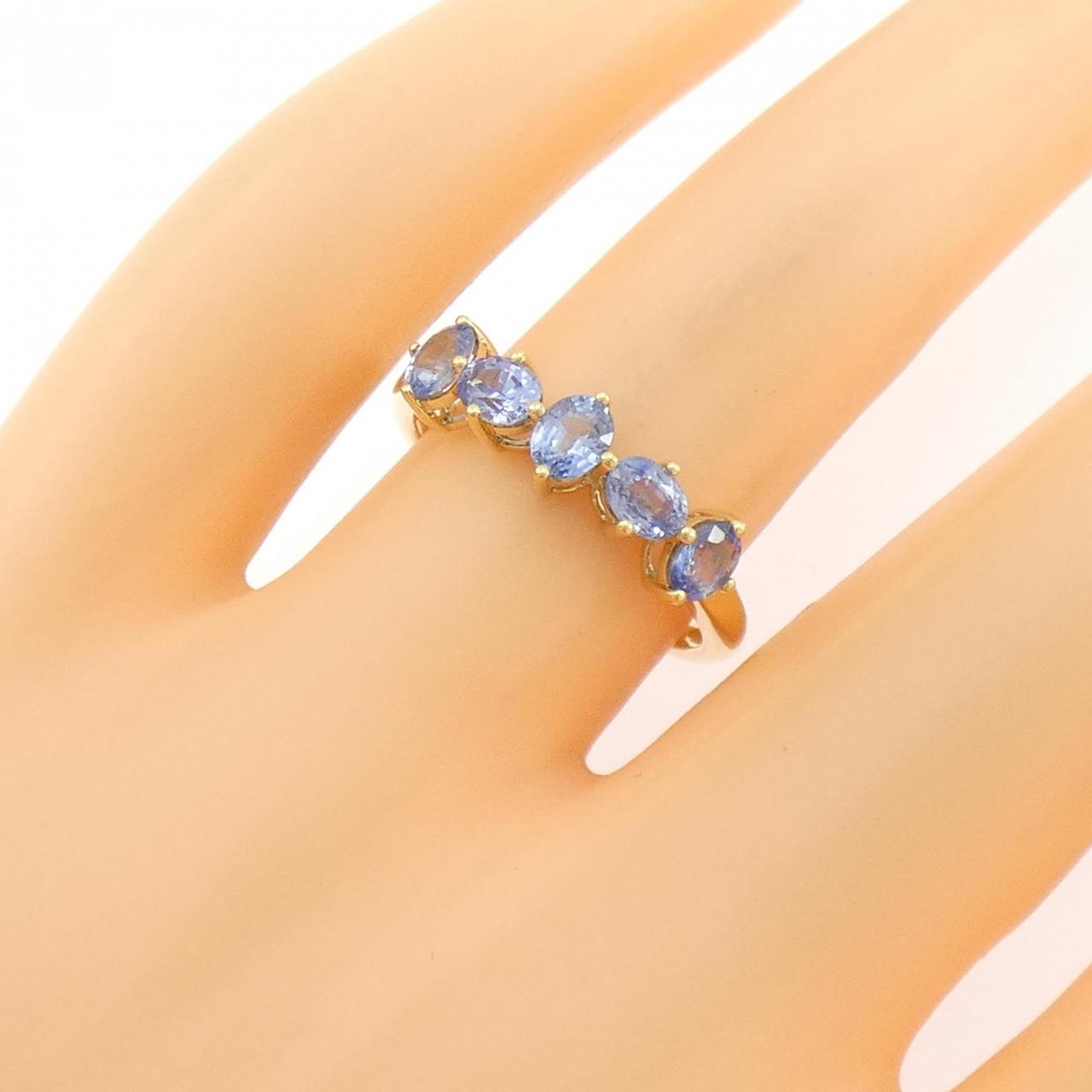 K18YG サファイヤ リング 1.25CT