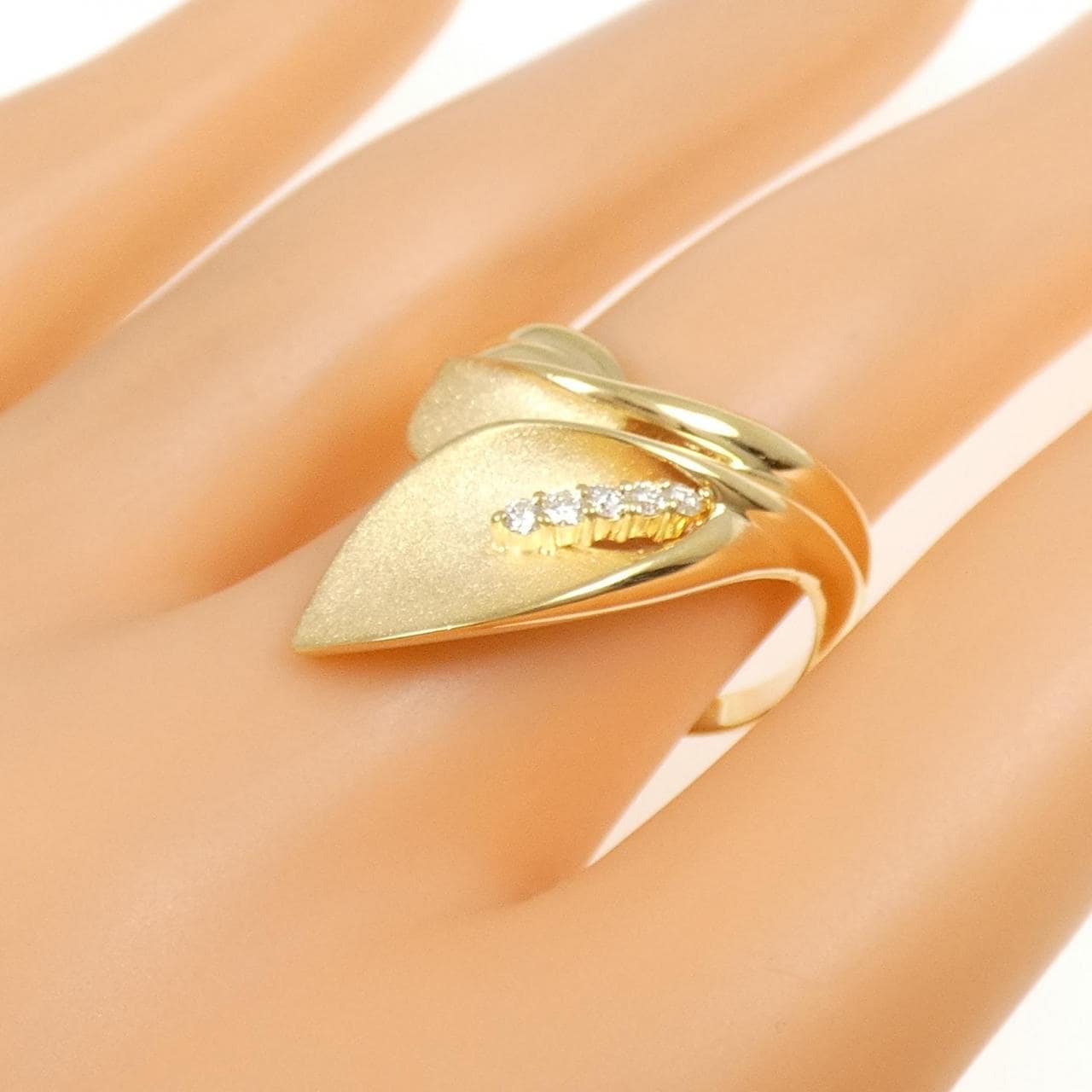 K18YG ダイヤモンド リング 0.09CT