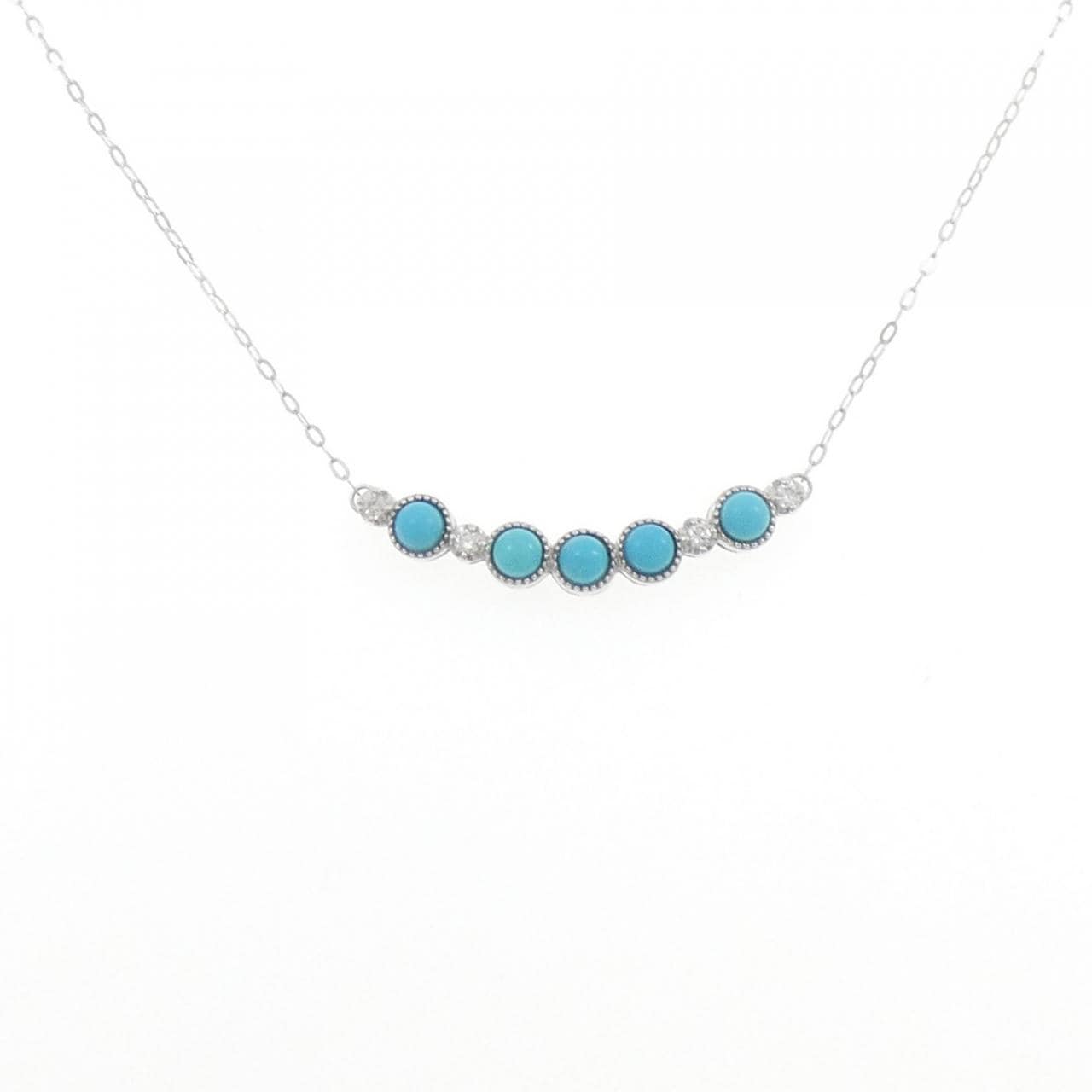 K18WG ターコイズ ネックレス