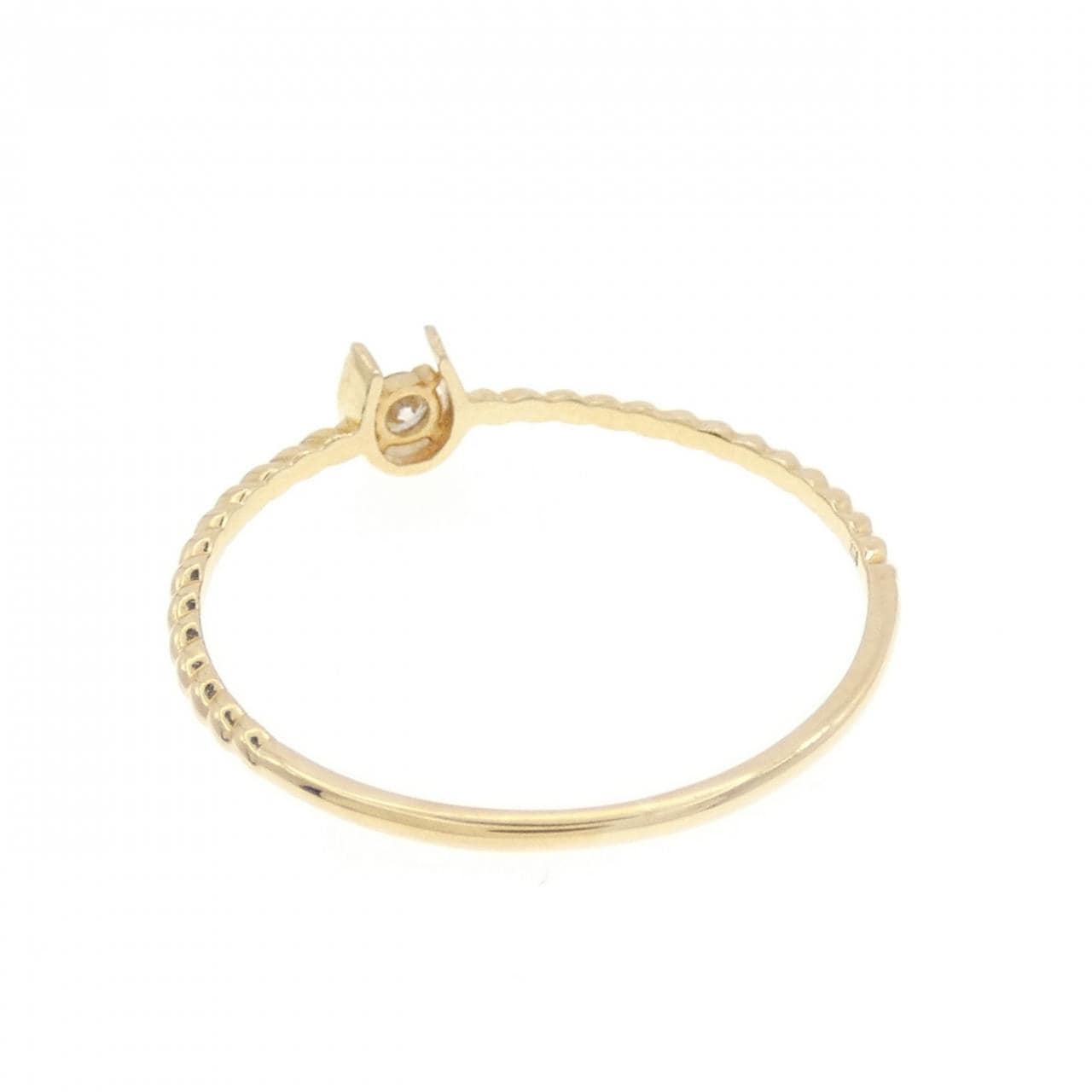 [BRAND NEW] K18YG Horseshoe Diamond Ring 0.03CT