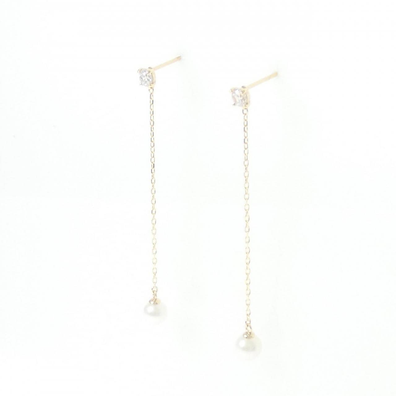 K10YG 淡水パール ピアス