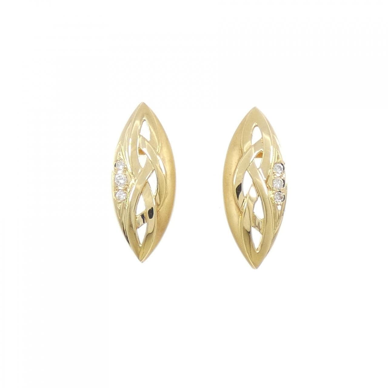 K18YG ダイヤモンド ピアス 0.06CT