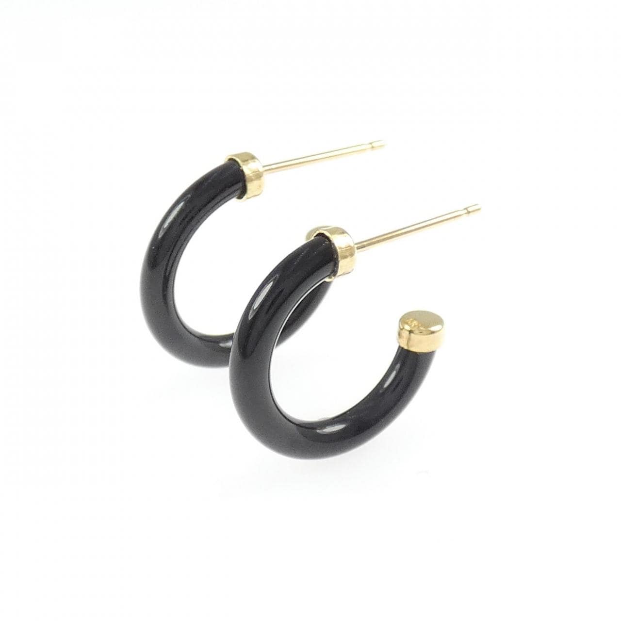 K18YG オニキス ピアス