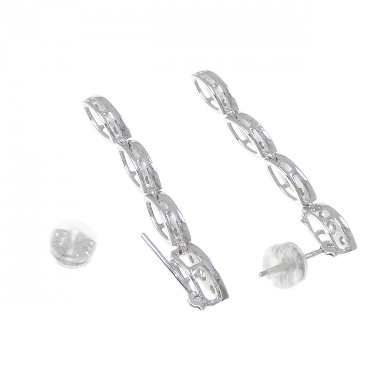 K18WG ダイヤモンド ピアス 0.88CT