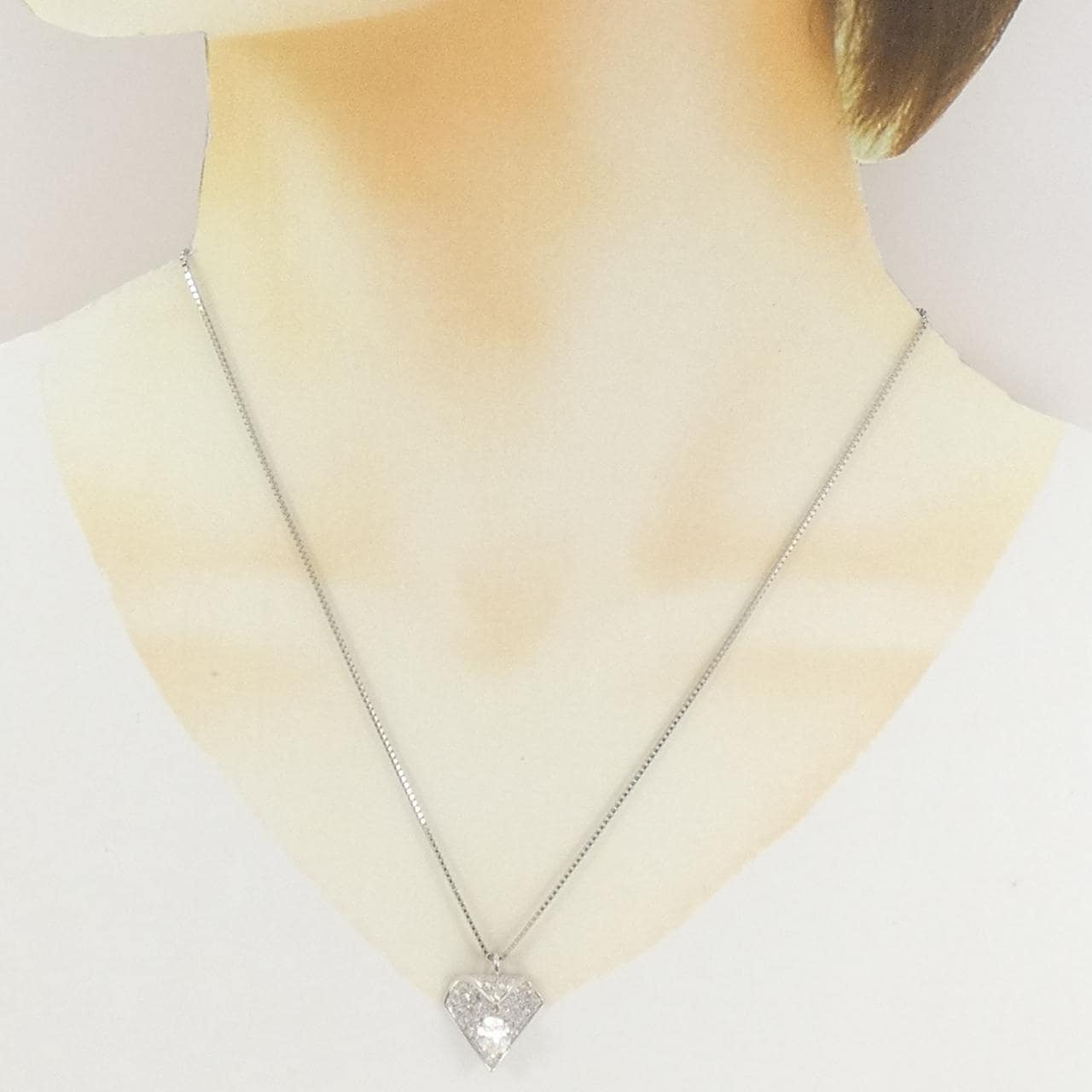 PT900/PT850 ダイヤモンド ネックレス 0.808CT F SI1 オーバルカット