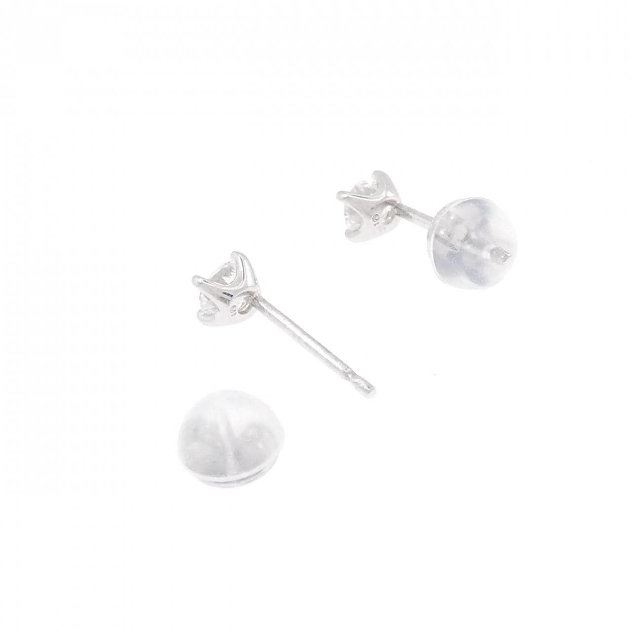 PT950/PT900 ソリティア ダイヤモンド ピアス 0.28CT