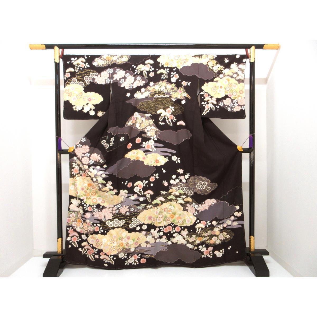 【未使用品】訪問着　友禅金彩加工【吉澤織物】