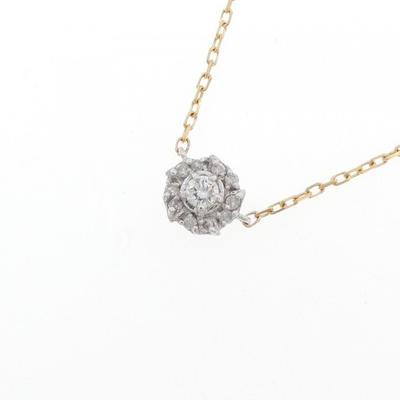 K18WG/K18YG ダイヤモンド ネックレス 0.10CT