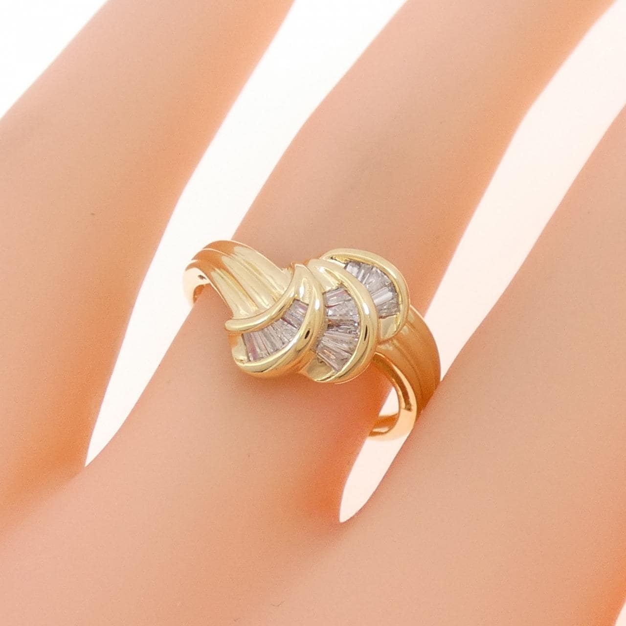 K18YG/K18WG ダイヤモンド リング 0.20CT