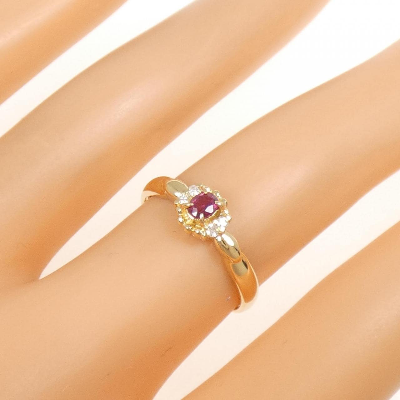 K18YG ルビー リング