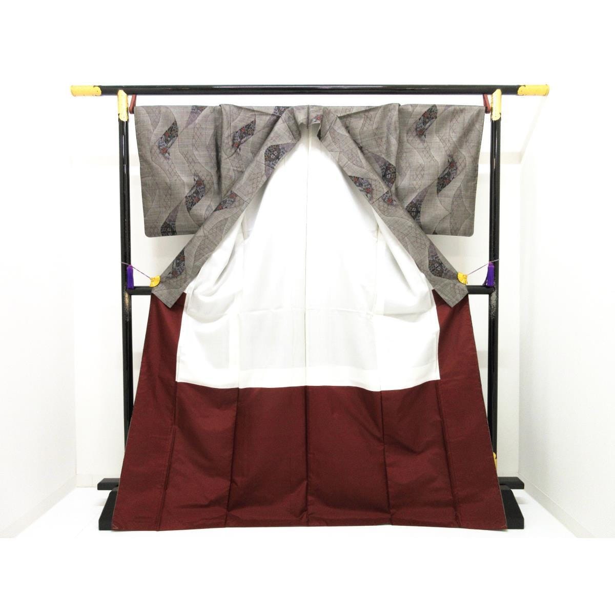 紬　九マルキ　身幅Ｌ寸【大島紬】