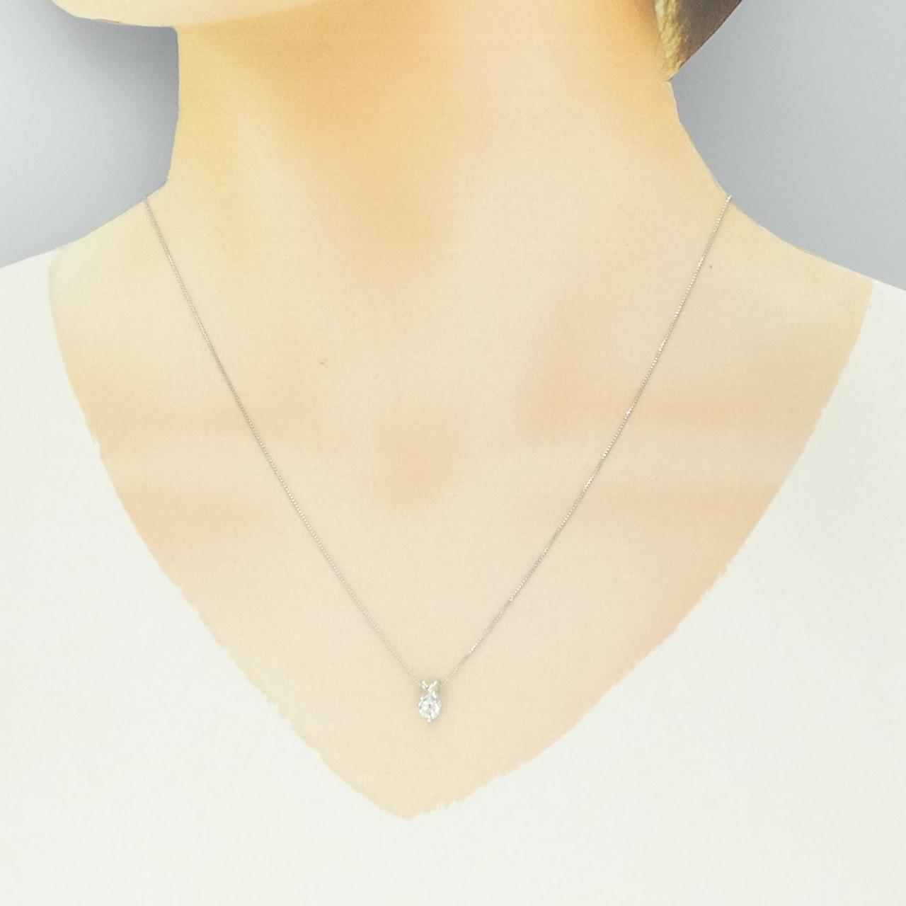 K18WG ダイヤモンド ネックレス 0.210CT