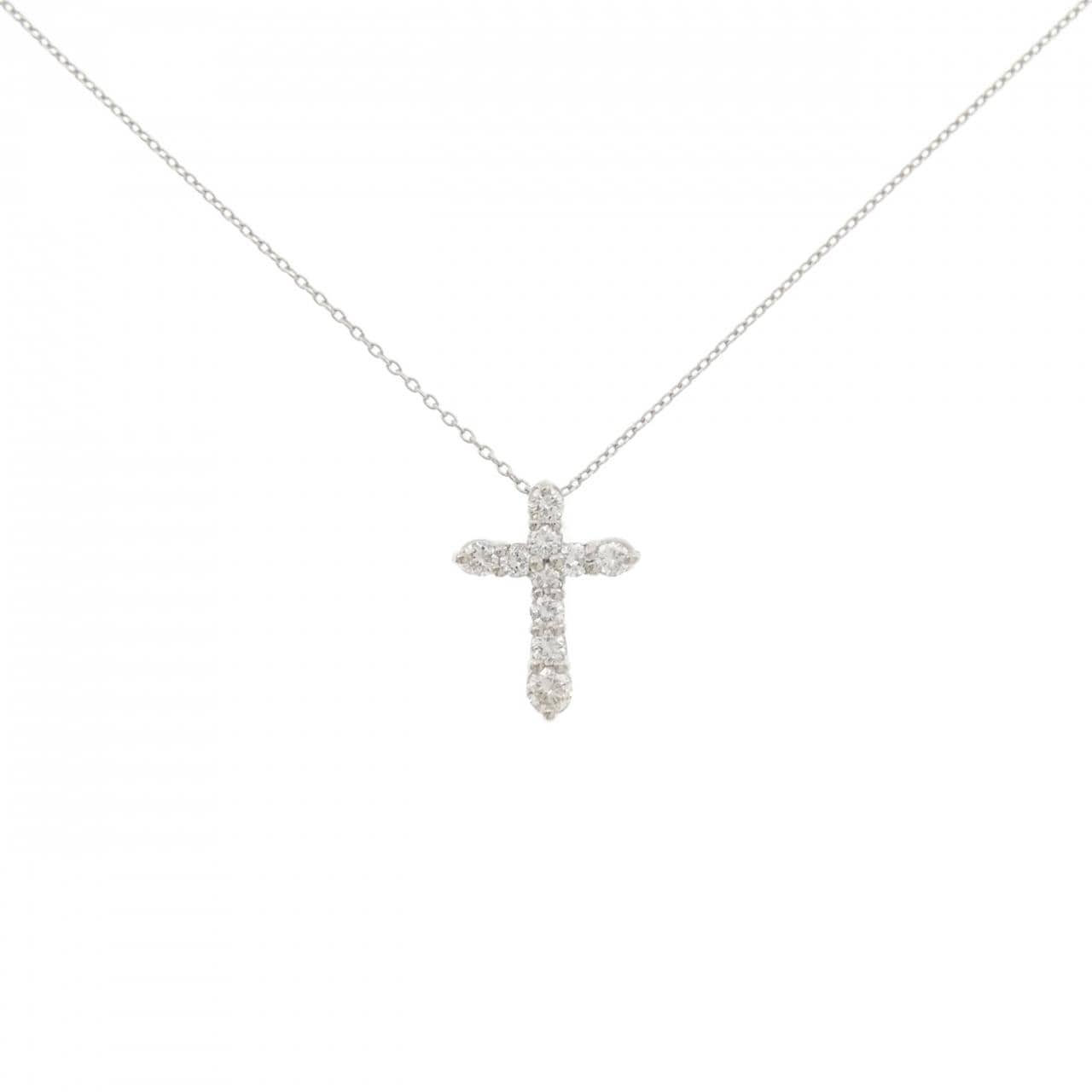 PT900/PT850 クロス ダイヤモンド ネックレス 0.50CT