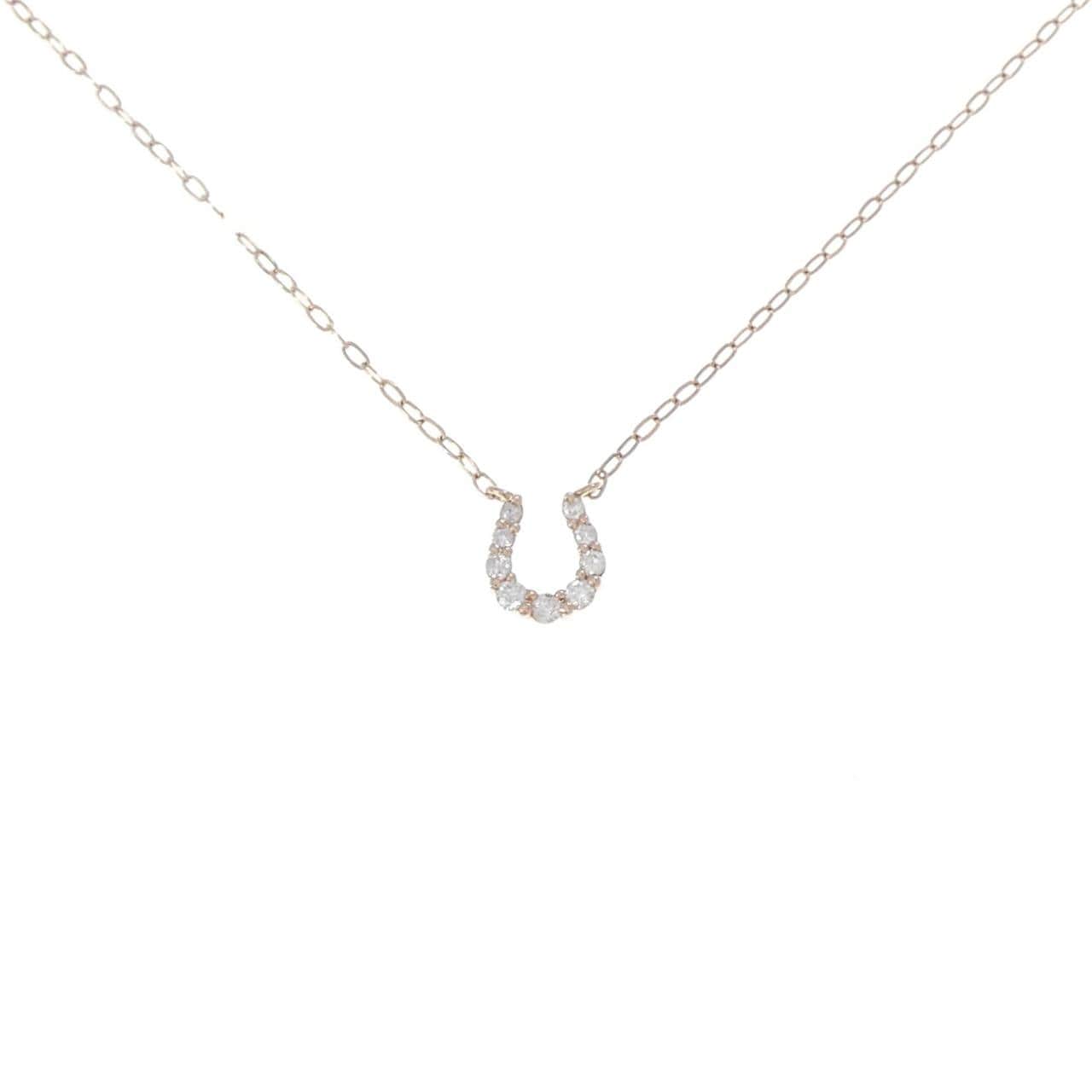 4゜C ホースシュー ダイヤモンド ネックレス