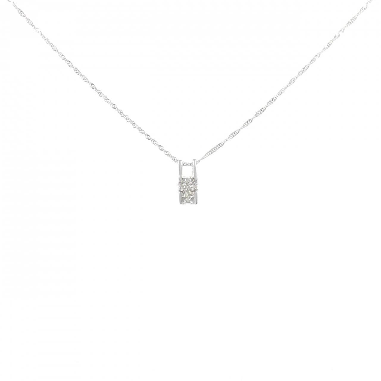 K18WG ダイヤモンド ネックレス 0.05CT