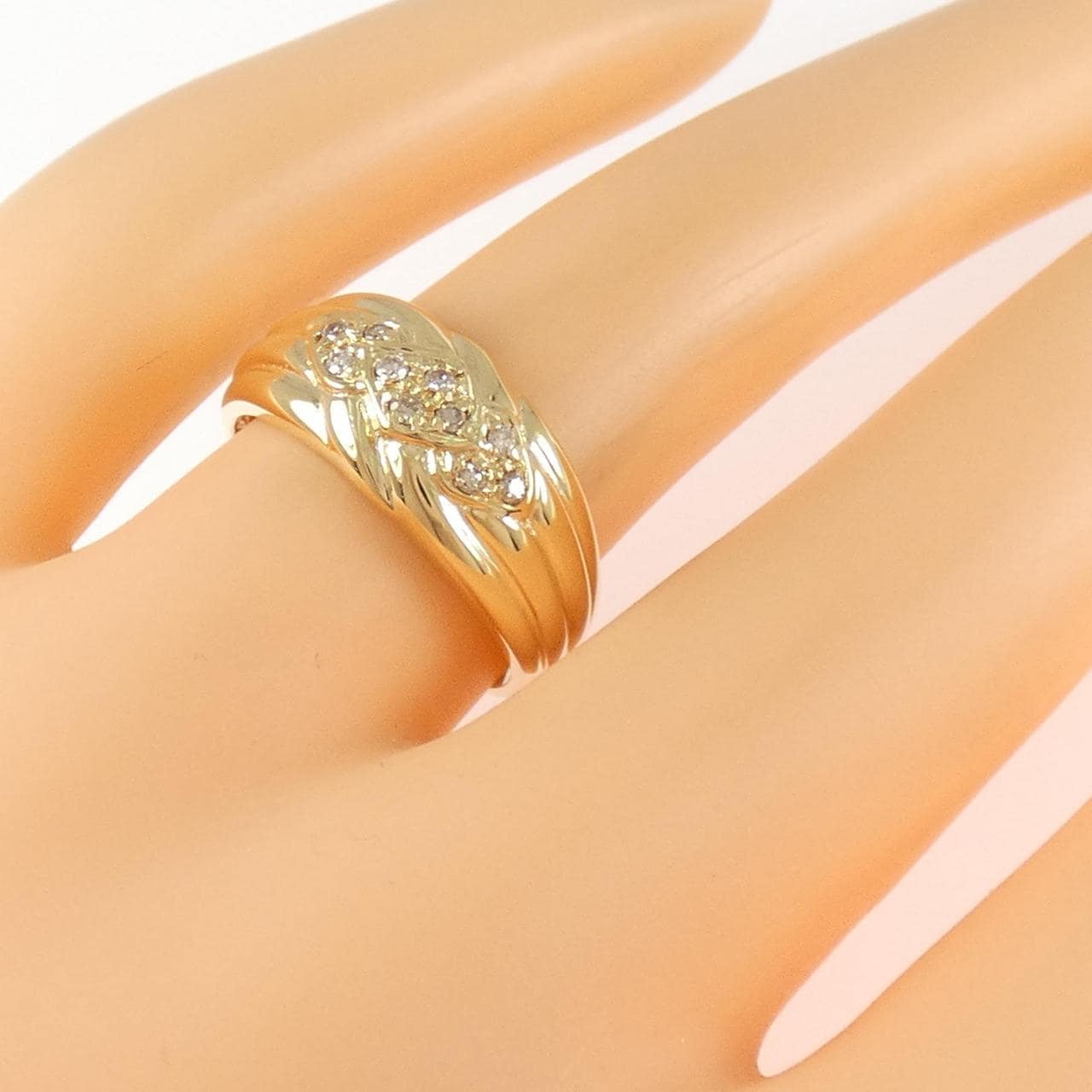 K18YG ダイヤモンド リング 0.10CT