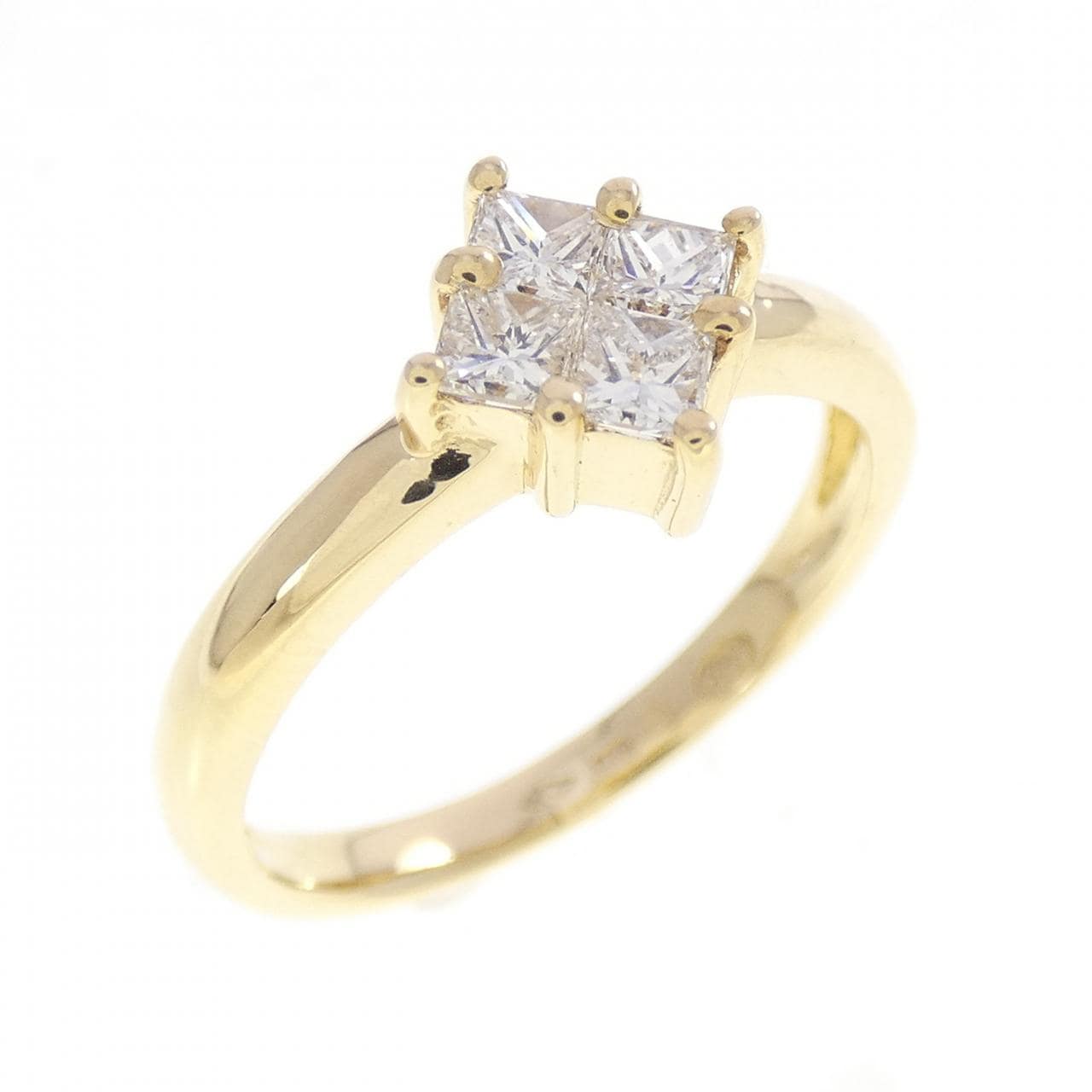 750YG Diamond ring