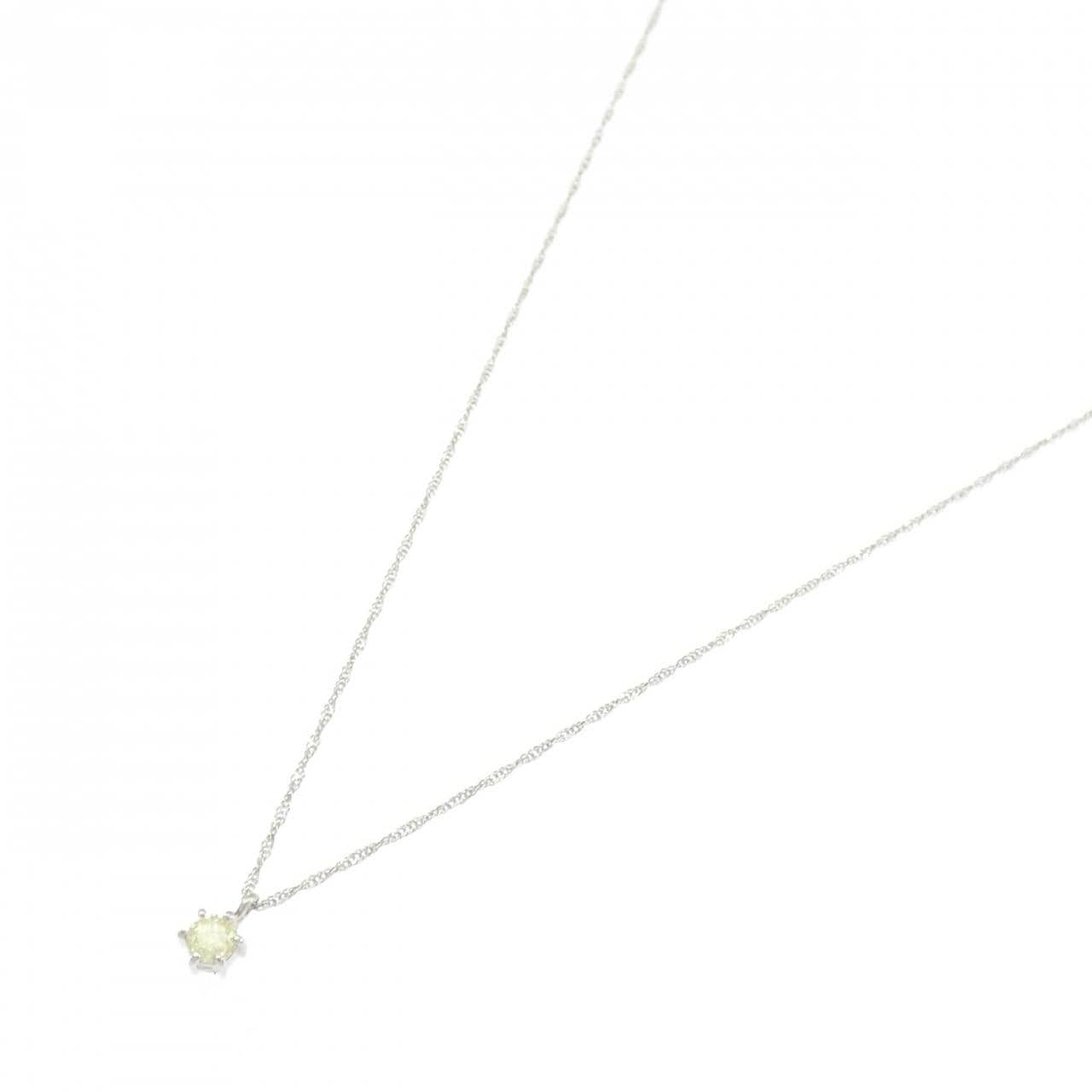 K18WG ダイヤモンド ネックレス 0.1CT