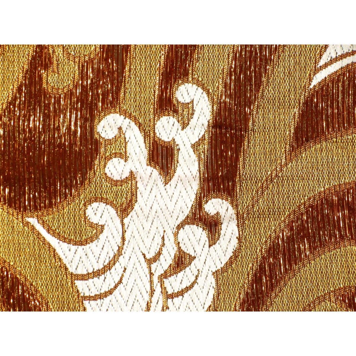 夏袋帯　絽織　全通柄　長尺