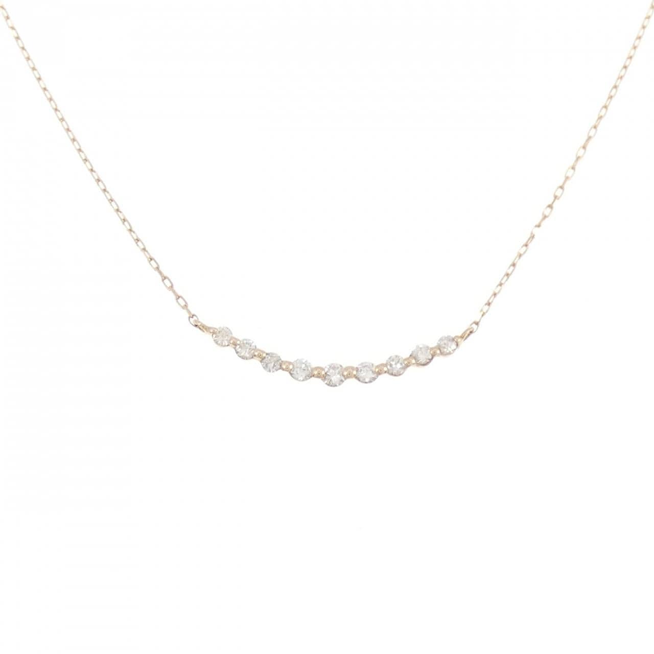 K18PG ダイヤモンド ネックレス 0.10CT