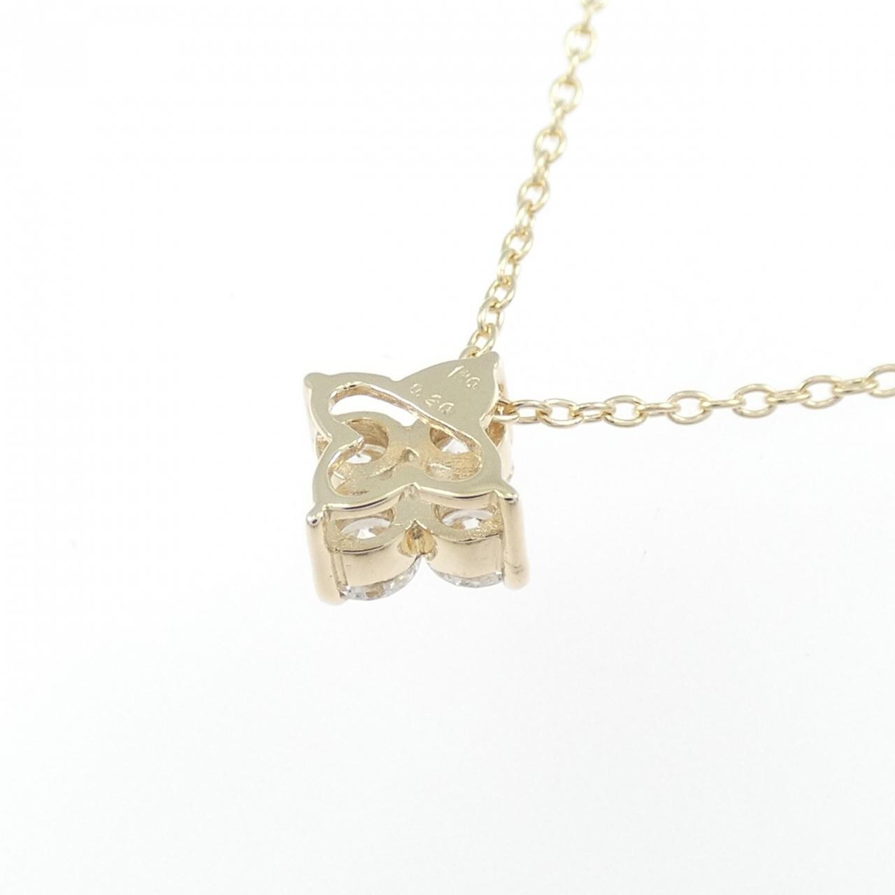 【リメイク】K10YG フラワー ダイヤモンド ネックレス 0.20CT