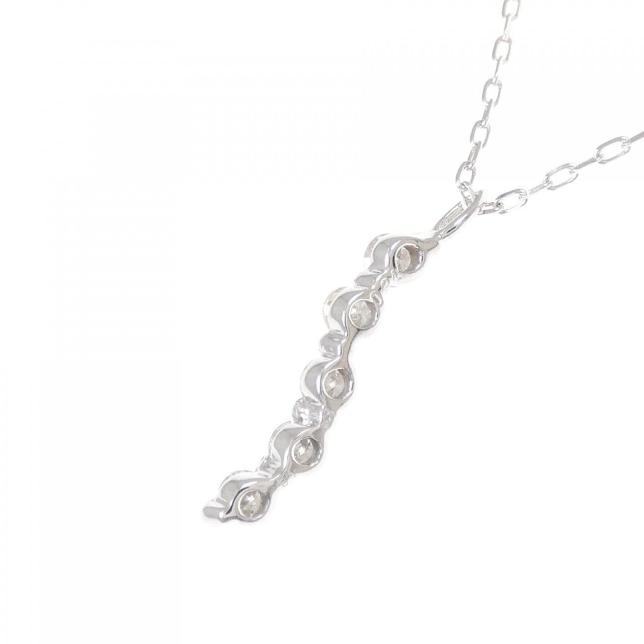 K18WG ダイヤモンド ネックレス 0.34CT