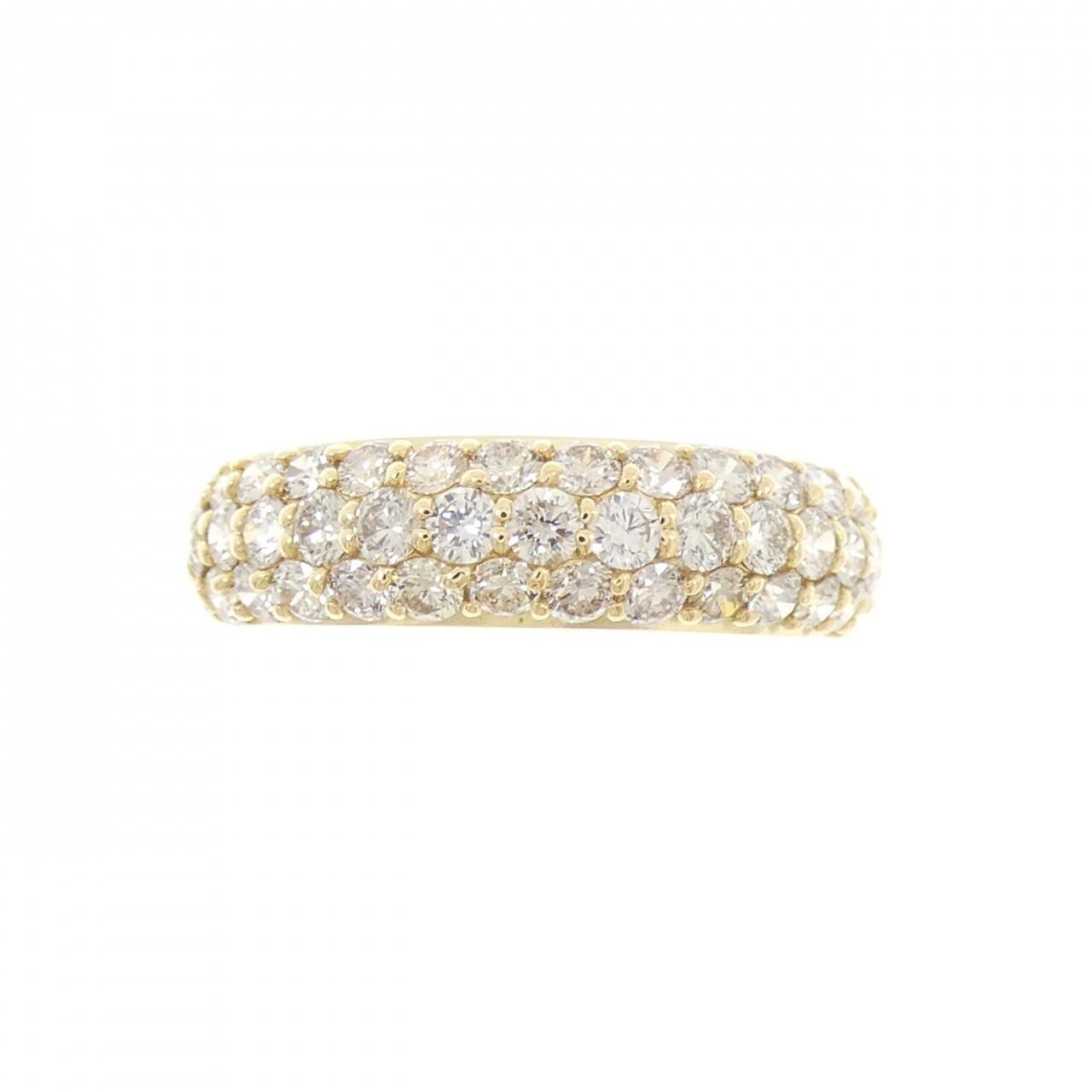 K18YG パヴェ ダイヤモンド リング 1.02CT