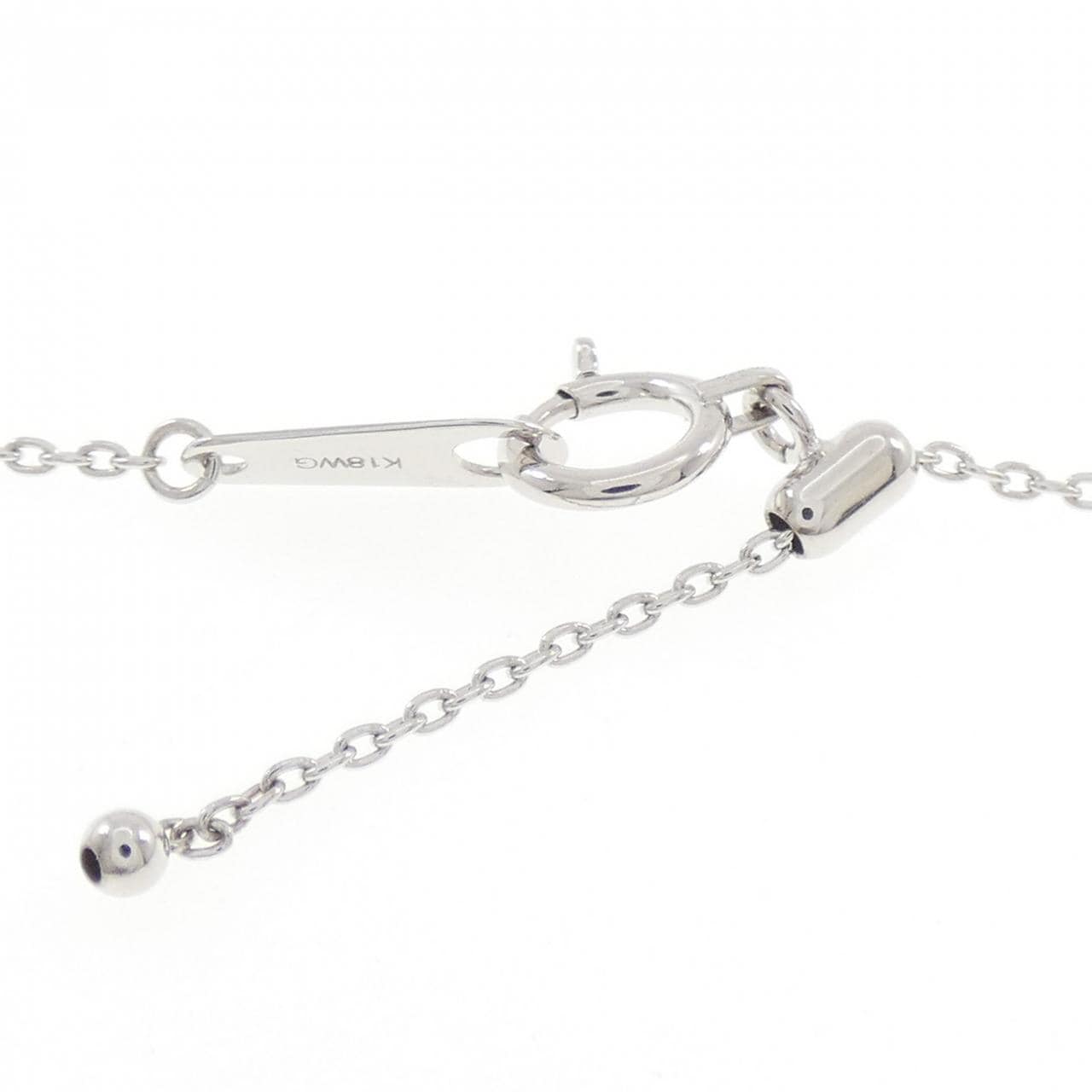 K18WG キャット ダイヤモンド ネックレス 0.06CT