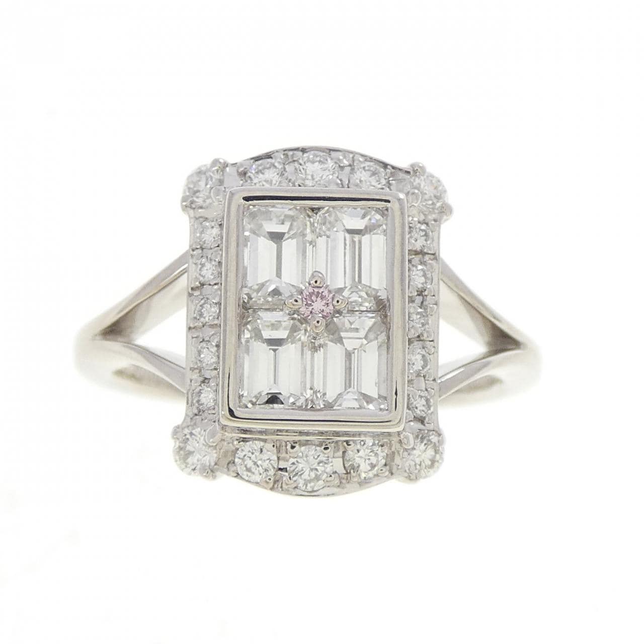 PT900 ピンクダイヤモンド リング 0.010CT