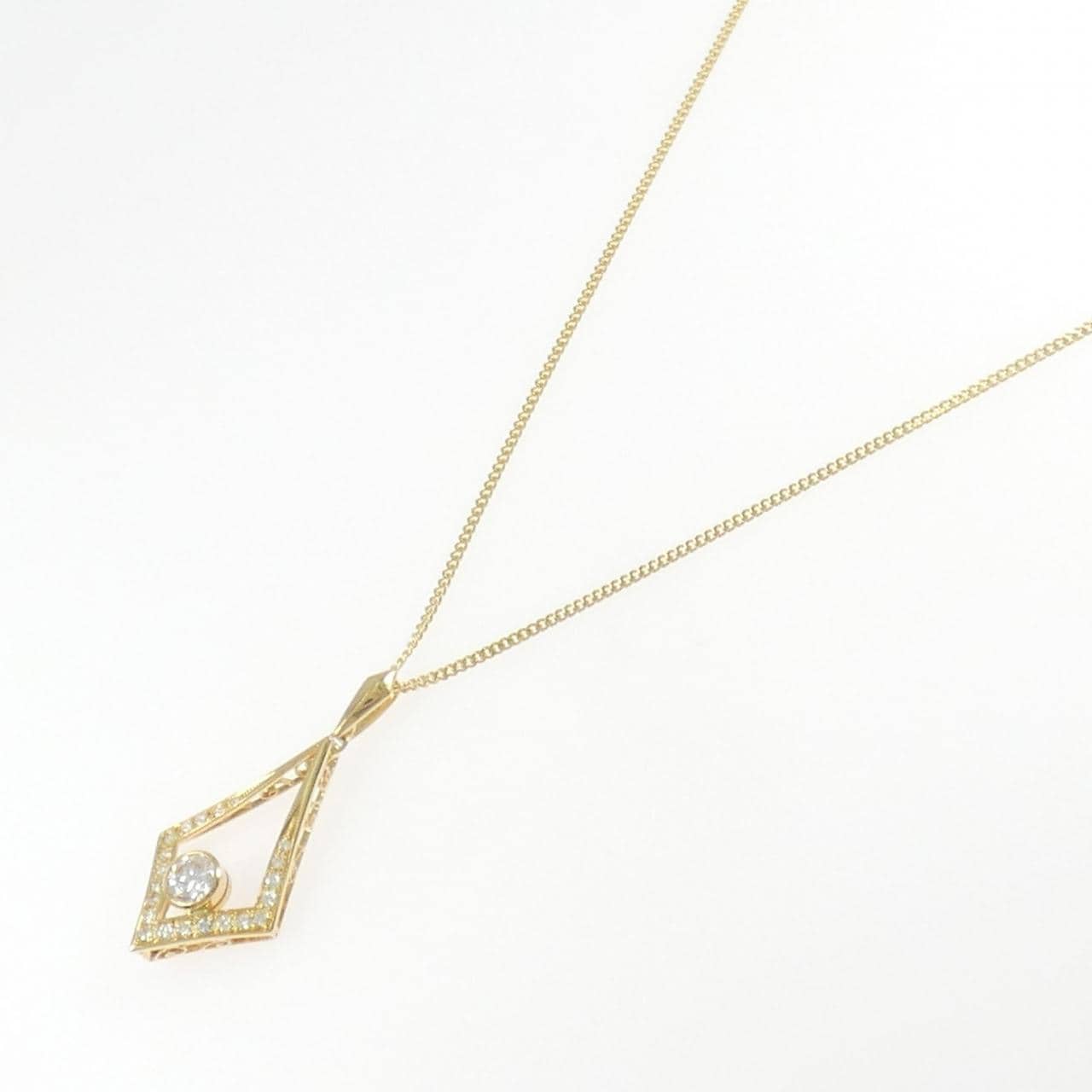 K18YG ダイヤモンド ネックレス 0.354CT