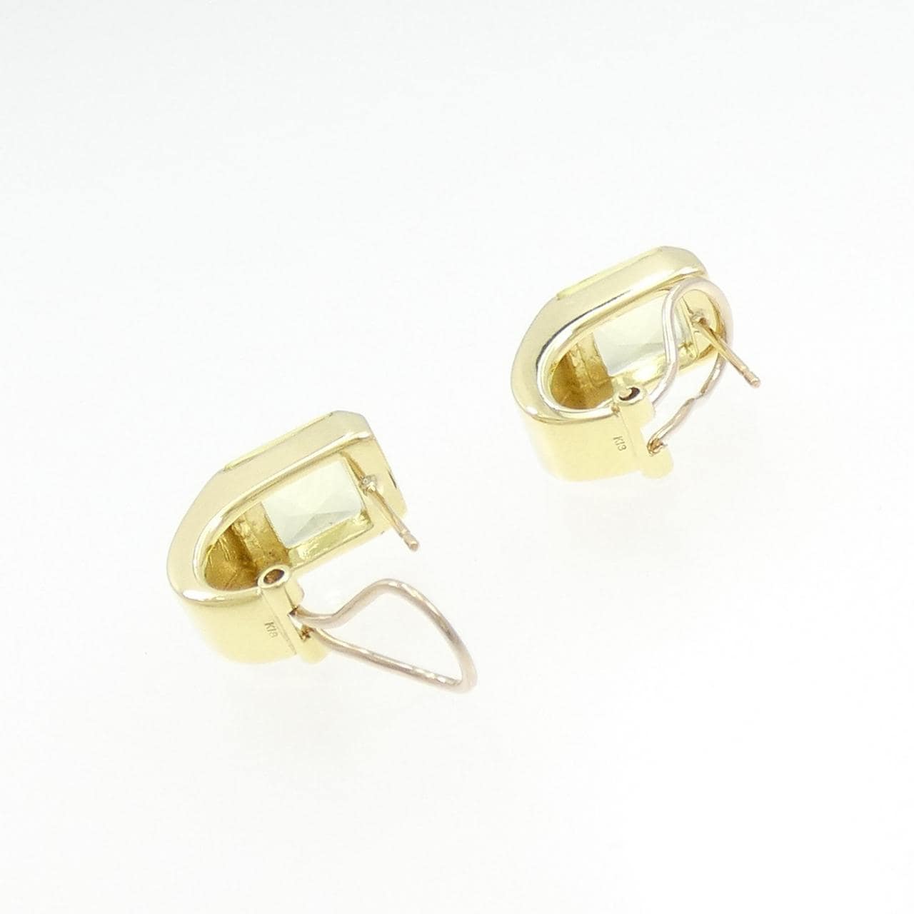 K18YG Quartz earrings