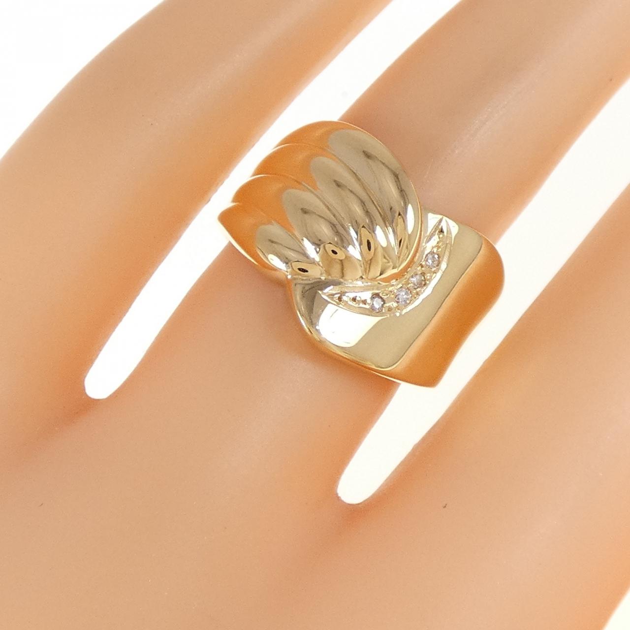 K18YG ダイヤモンド リング 0.03CT