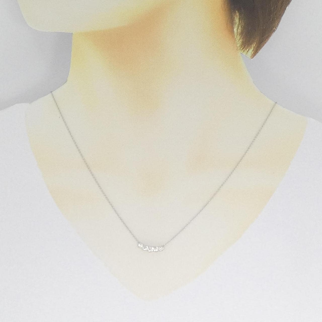 K18WG ダイヤモンド ネックレス 0.40CT