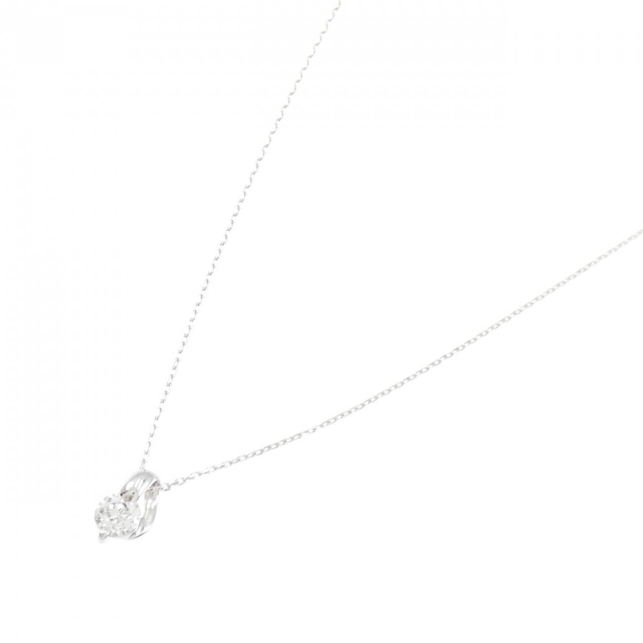 【新品】K18WG ダイヤモンド ネックレス 0.182CT