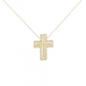 K18YG 2WAY クロス ダイヤモンド ネックレス 0.25CT