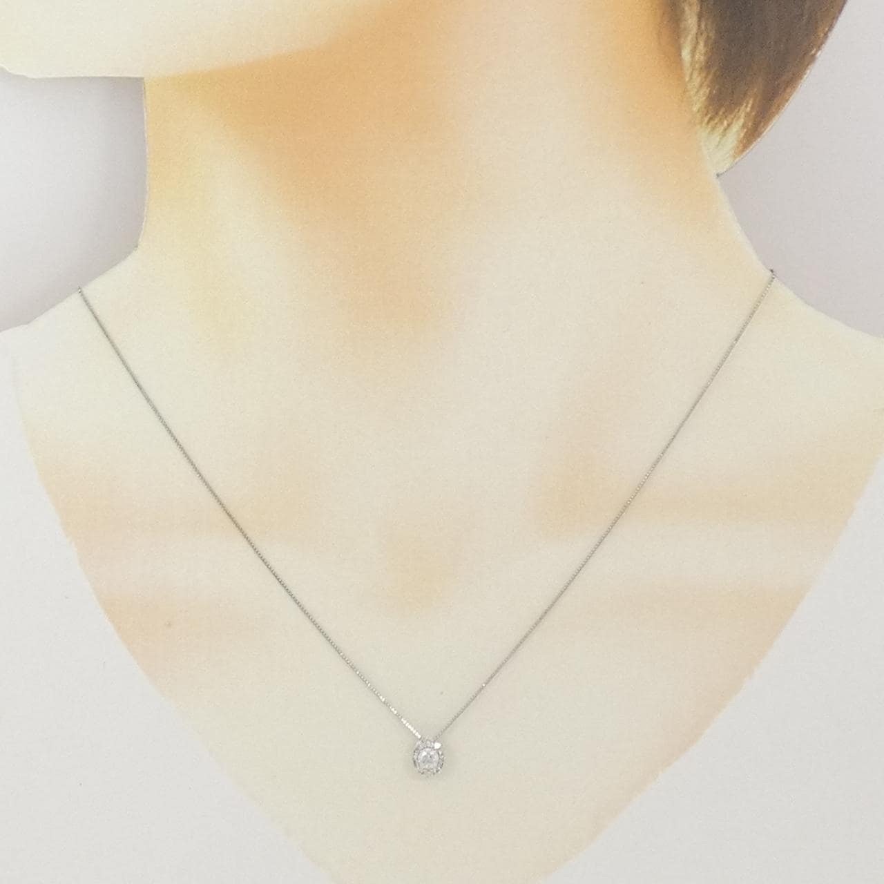 PT900/PT850 ダイヤモンド ネックレス 0.216CT