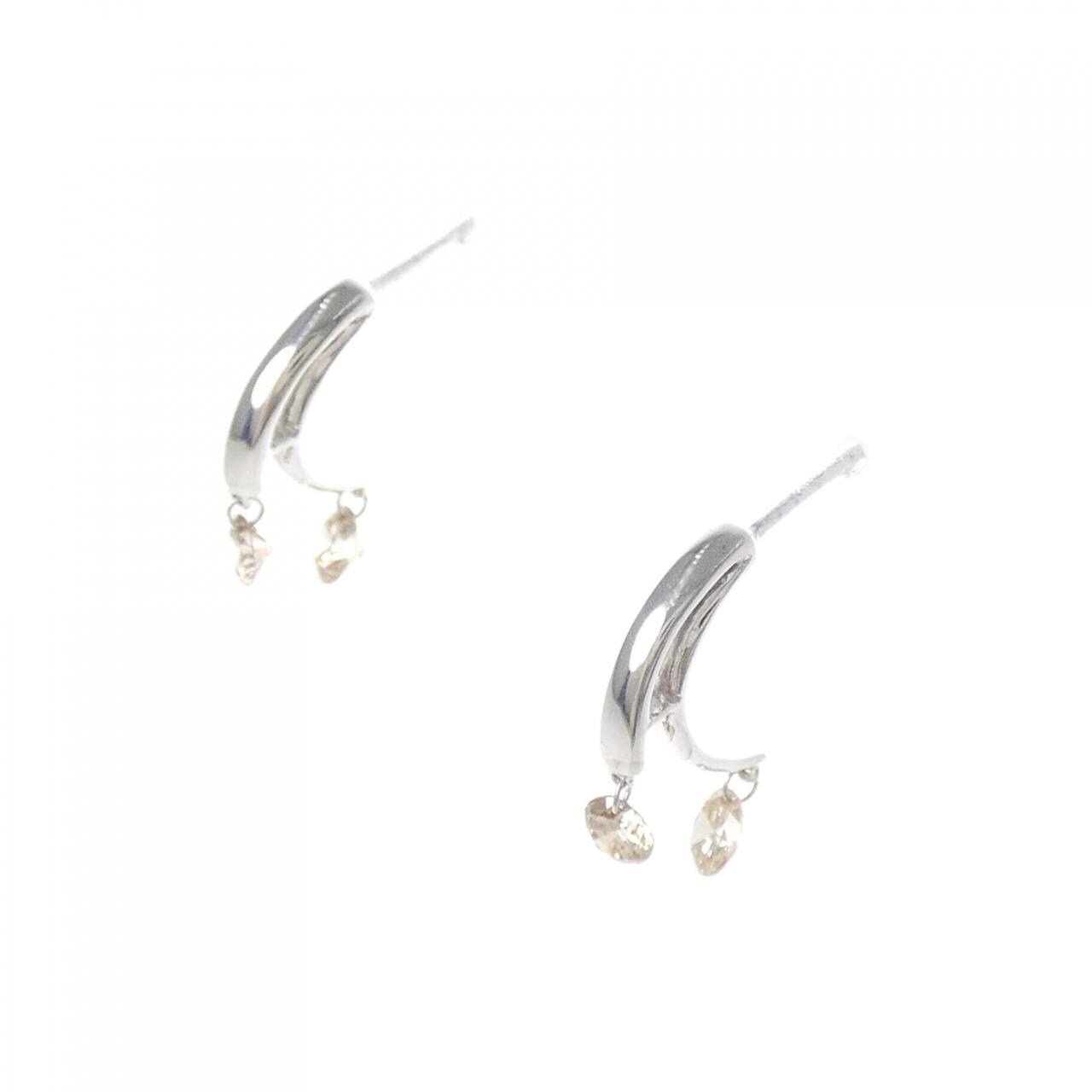K18WG ダイヤモンド ピアス 0.50CT