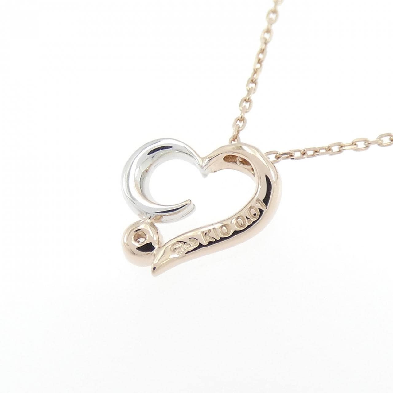 スタージュエリー ハート ダイヤモンド ネックレス 0.01CT