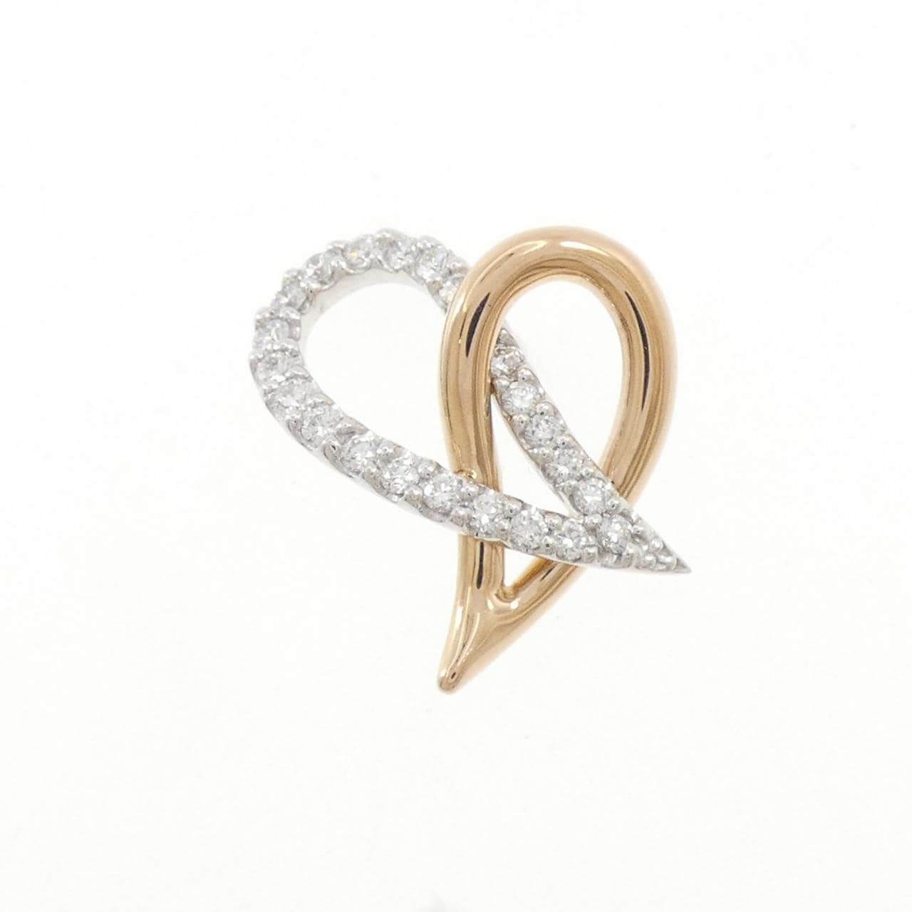 750PG/PT900 ダイヤモンド ブローチ 0.35CT