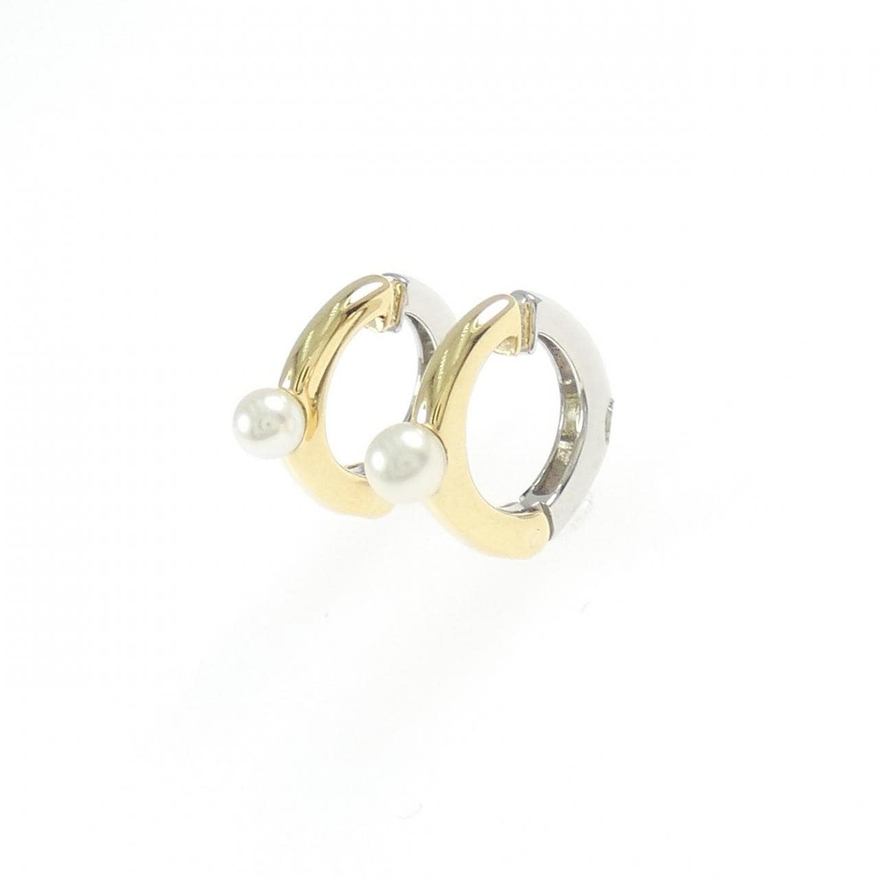 K18YG/PT900 アコヤパール イヤリング 3.1mm