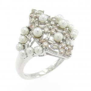 K18WG 淡水パール リング